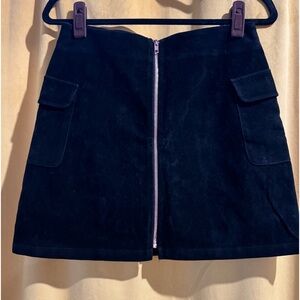 NWT MinkPink Velvet Skirt with Rose Gold Middle Zip Size Small